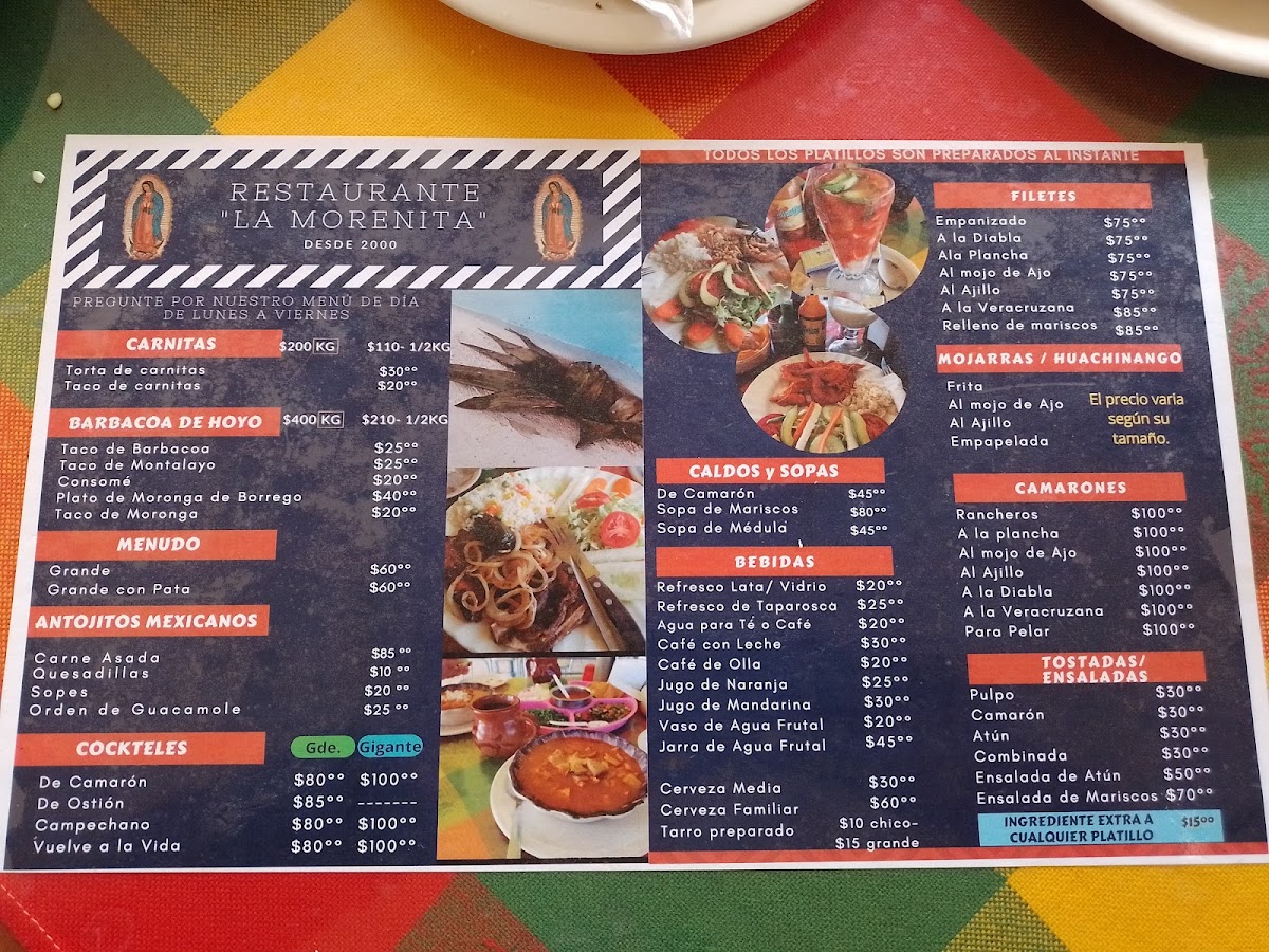 RESTAURANTE LA MORENITA Menu - Image 2