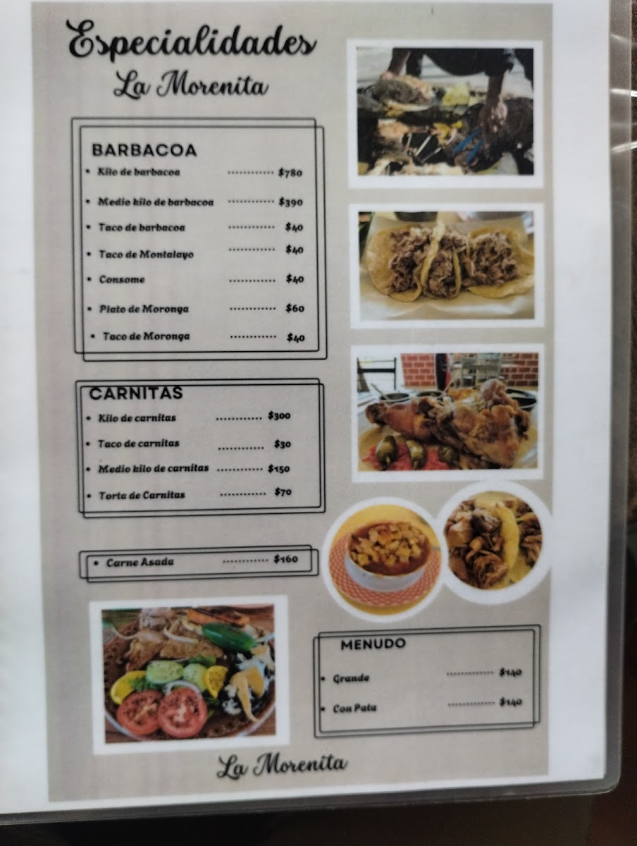 RESTAURANTE LA MORENITA Menu - Image 3