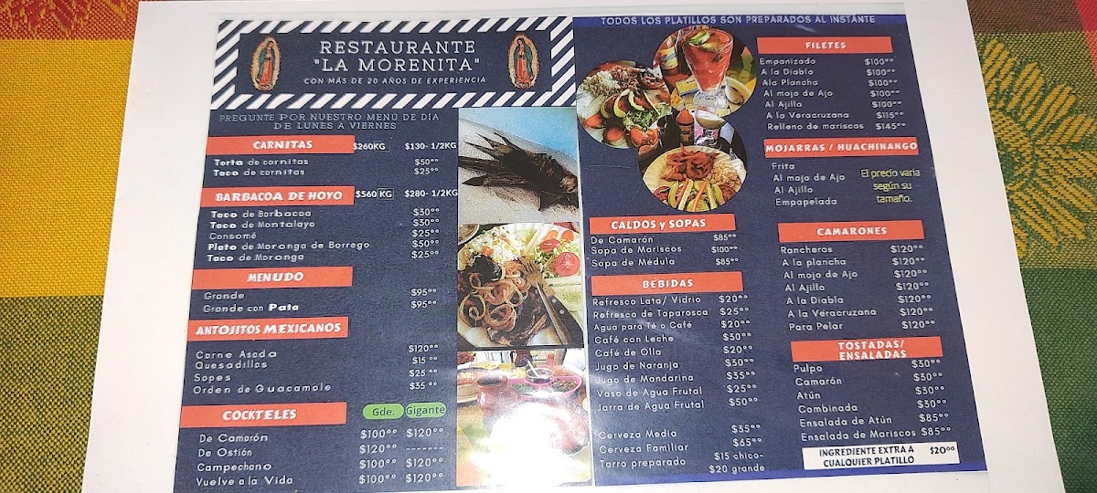 RESTAURANTE LA MORENITA Menu - Image 5
